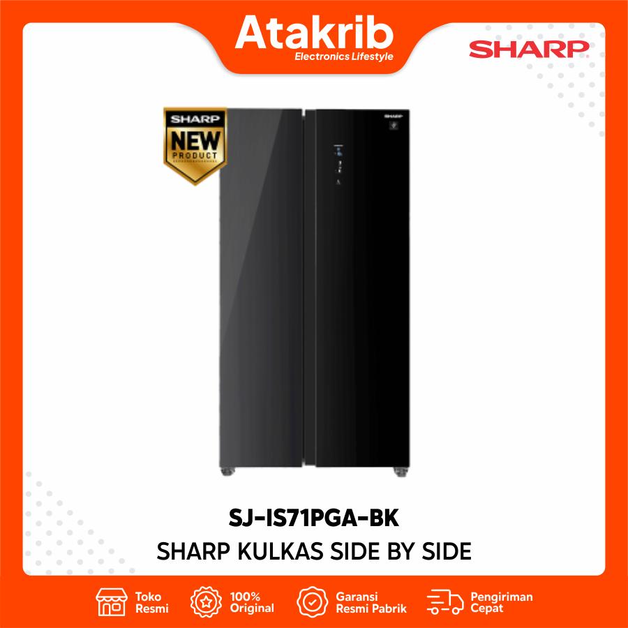 SHARP KULKAS SIDE BY SIDE SJ-IS71PGA-BK