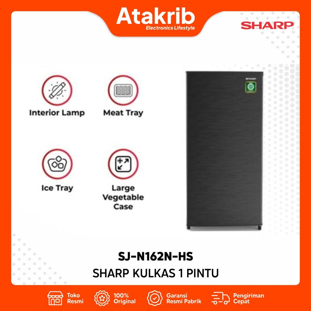 SHARP KULKAS 1 PINTU SJ-N162N-HS
