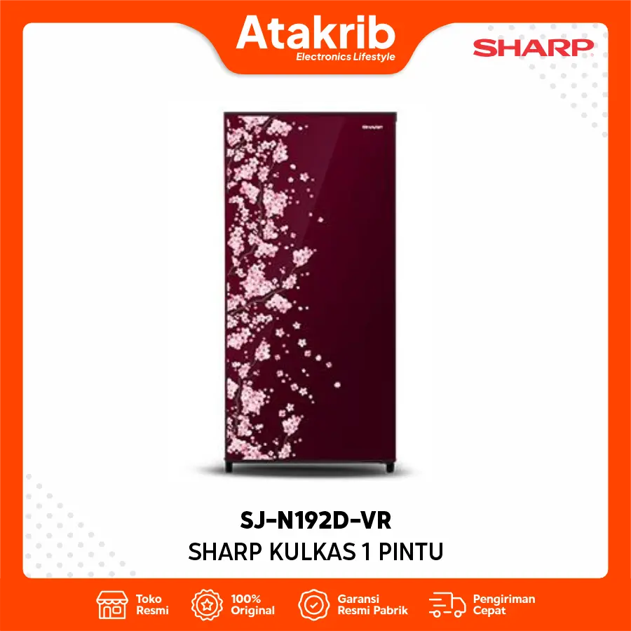 SHARP KULKAS 1 PINTU SJ-N192D-VR