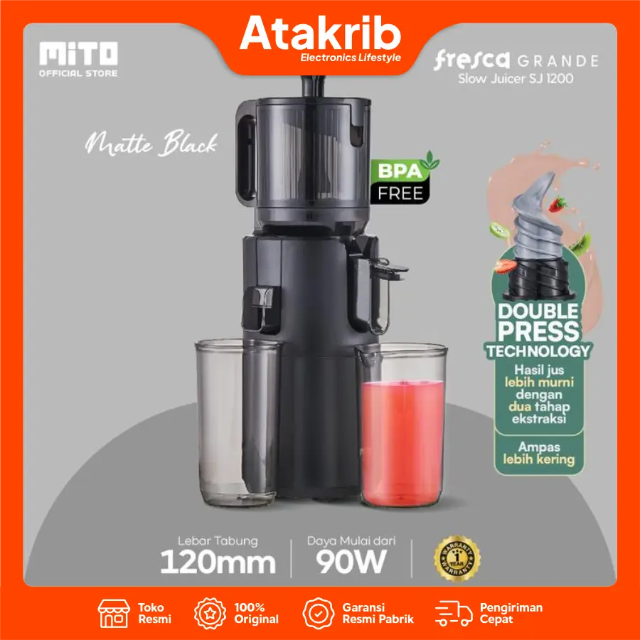 MITO SLOW JUICER SJ1200 BLACK