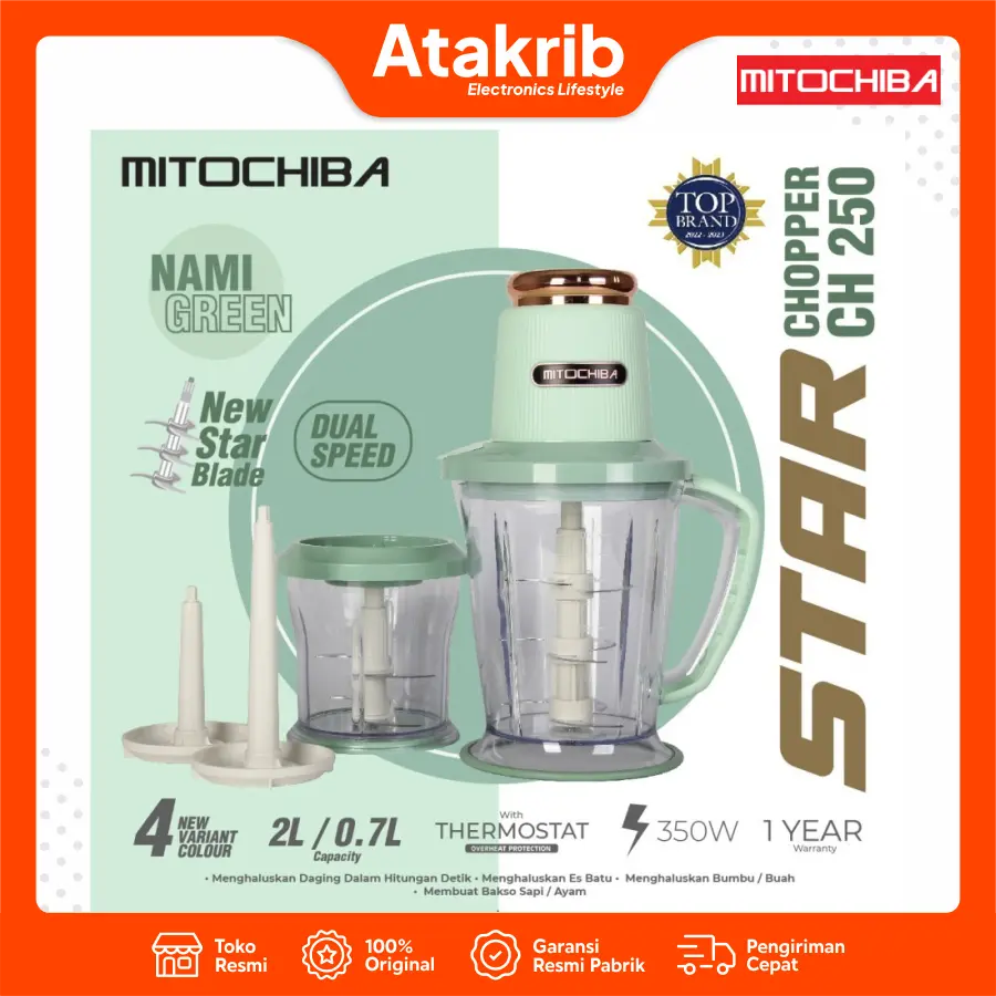 MITOCHIBA FOOD CHOPPER CH-250 GREEN