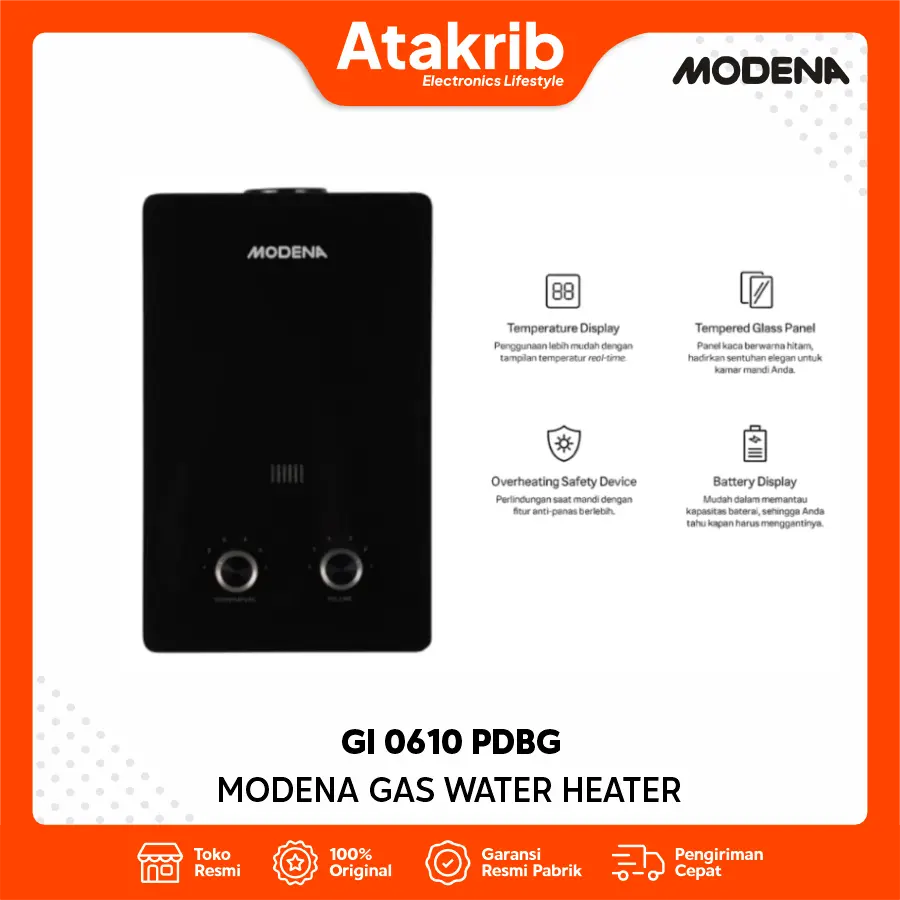 MODENA GAS WATER HEATER GI 0610 PDBG