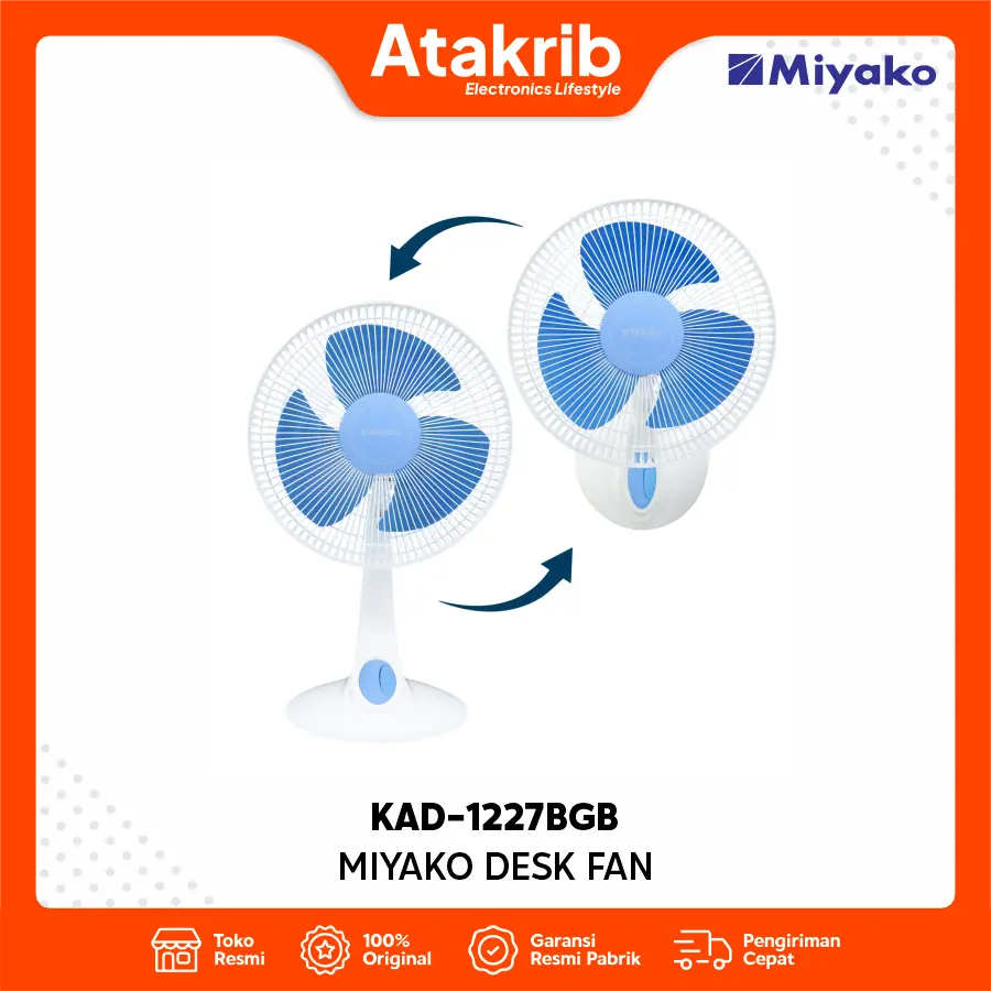 MIYAKO DESK FAN KAD-1227BGB