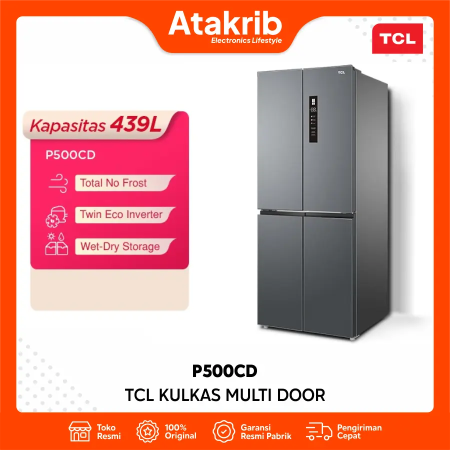TCL KULKAS MULTI DOOR P500CD