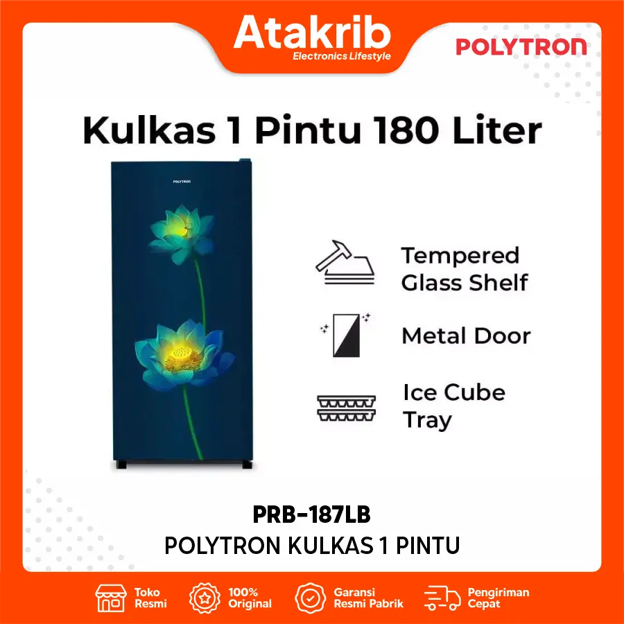 POLYTRON KULKAS 1 PINTU PRB-187LB