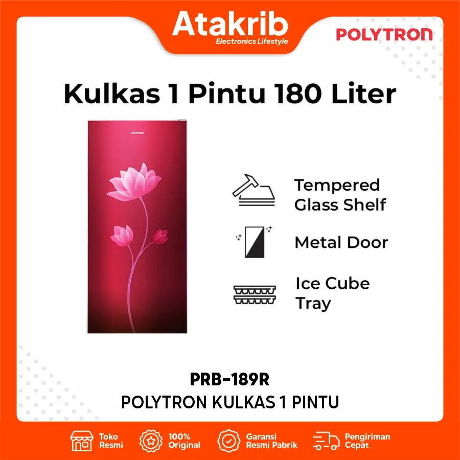 POLYTRON KULKAS 1 PINTU PRB-189R
