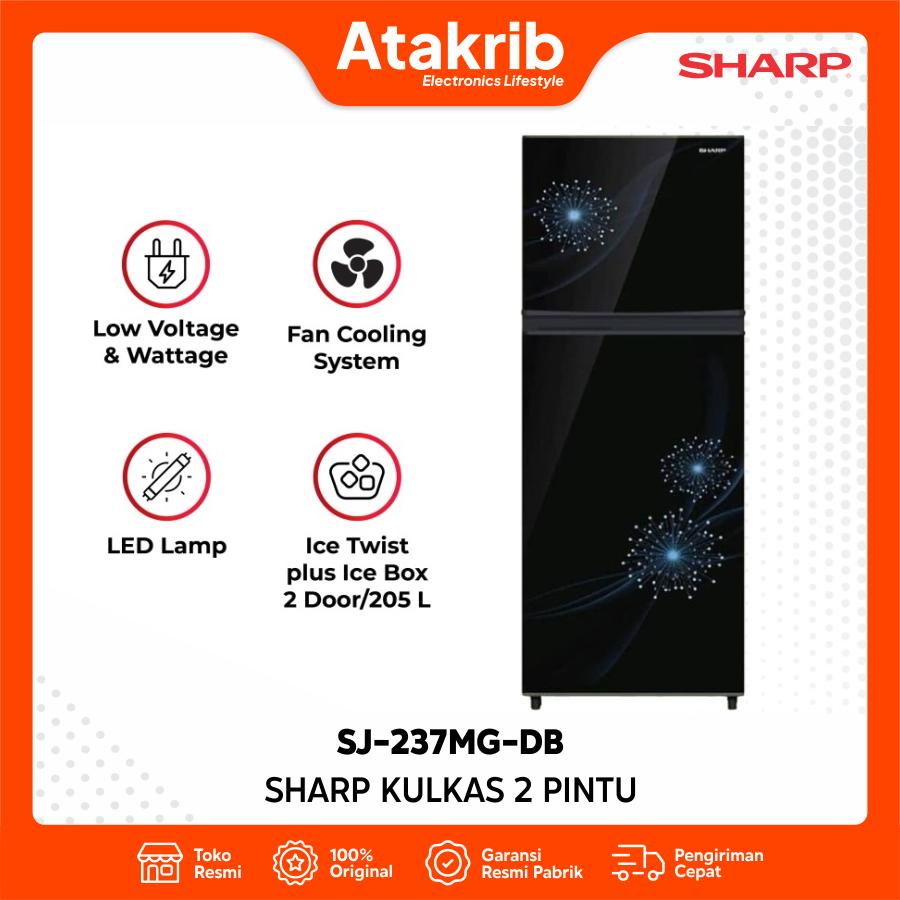 SHARP KULKAS 2 PINTU SMALL SJ-237MG-DB