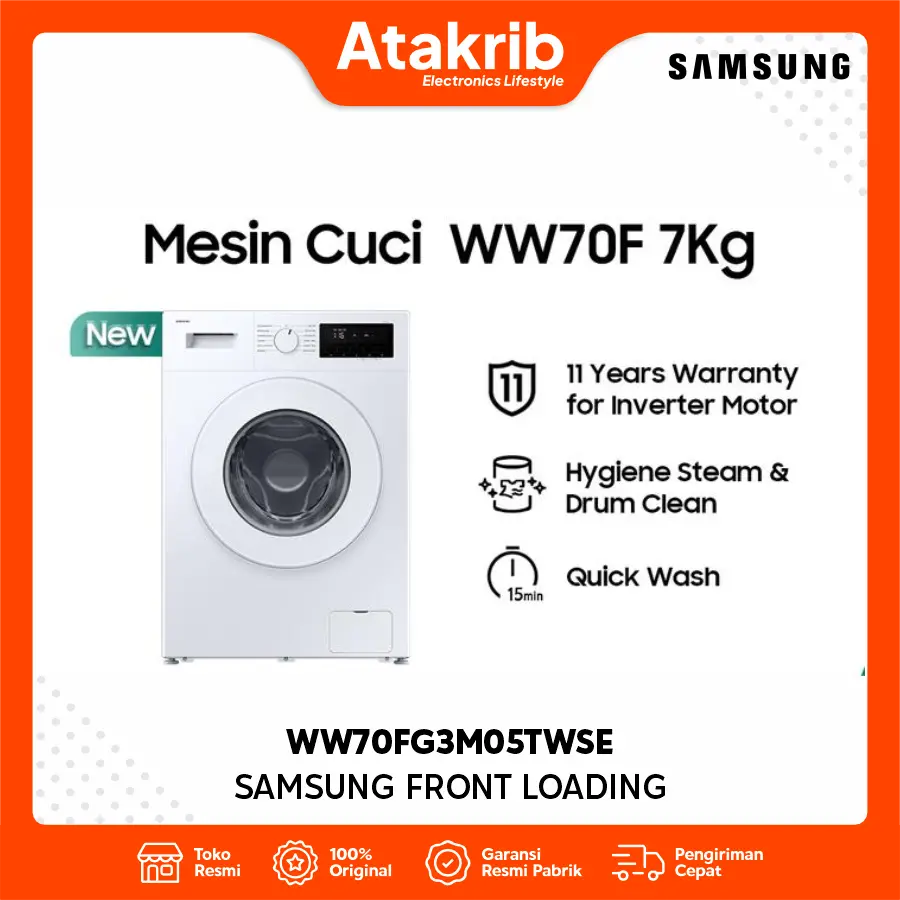 SAMSUNG FRONT LOADING WW70FG3M05TWSE