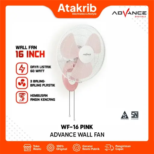 ADVANCE WALL FAN WF-16 PINK