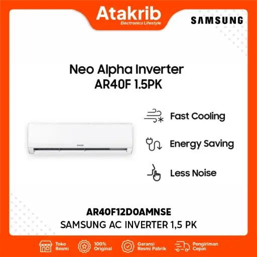 SAMSUNG AC INVERTER 1,5 PK AR40F12D0AMNSE