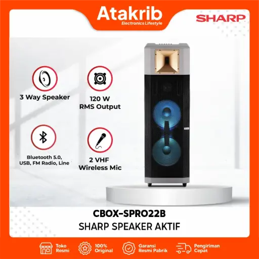 SHARP SPEAKER AKTIF CBOX-SPRO22B