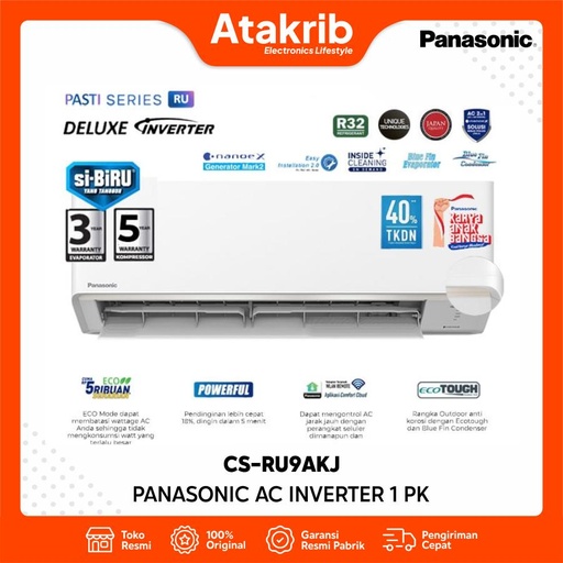 PANASONIC AC INVERTER 1 PK CS-RU9AKJ