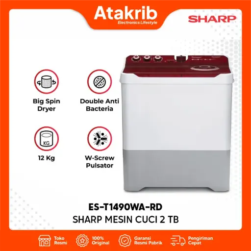 SHARP SEMI AUTO 2 TB ES-T1490WA-RD