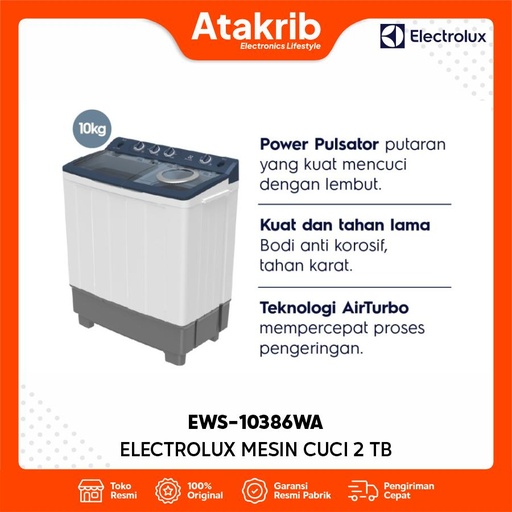ELECTROLUX SEMI AUTO 2 TB EWS-10386WA