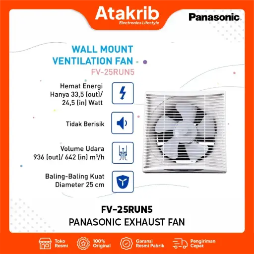 PANASONIC EXHAUST FAN FV-25RUN5