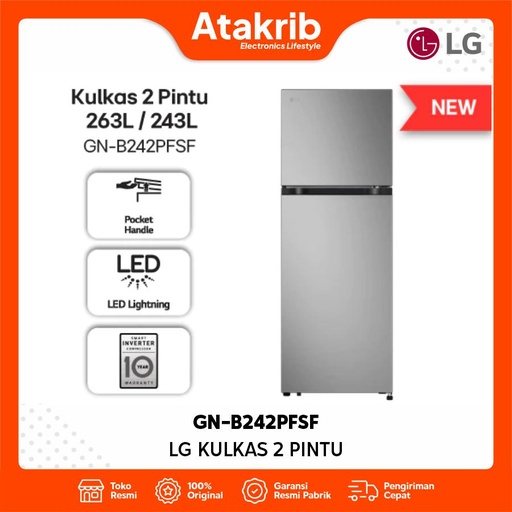 LG KULKAS 2 PINTU SMALL GN-B242PFSF
