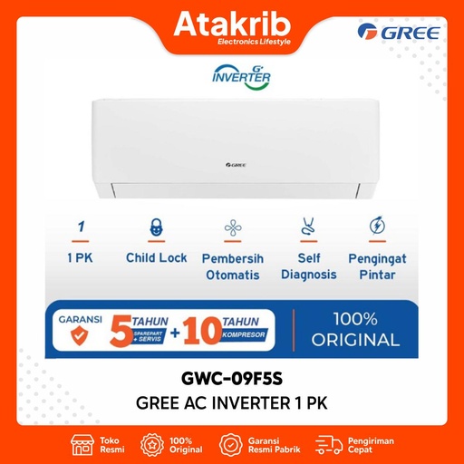 GREE AC INVERTER 1 PK GWC-09F5S-I