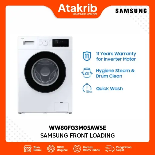 SAMSUNG FRONT LOADING WW80FG3M05AWSE
