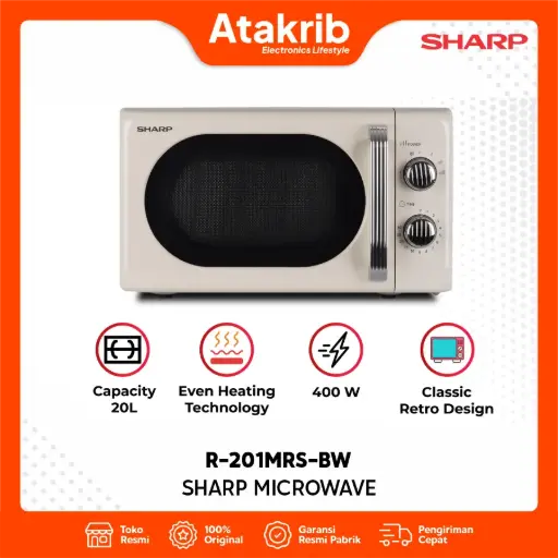 SHARP MICROWAVE R-201MRS-BW
